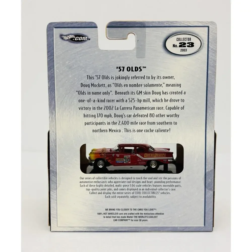 100% Hot Wheels '57 Olds Red Cool Collectibles Black Box 57343 Sealed